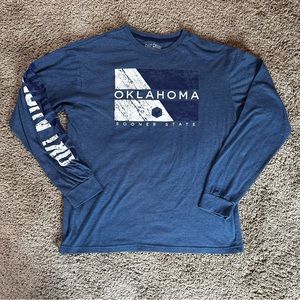 Salt Creek Apparel Shirt Mens Large Blue Pullover Oklahoma Sooner State